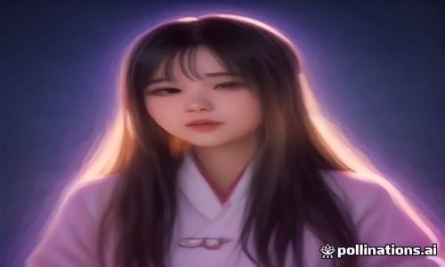 年轻女性在书桌前翻阅心经注解，窗外夕阳余晖，书页上「色即是空」四字清晰可见，神情专注而平和